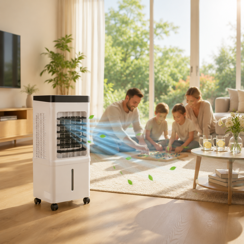 Portable 3-in-1 Air Cooler with Humidification Purification and Fan Function
