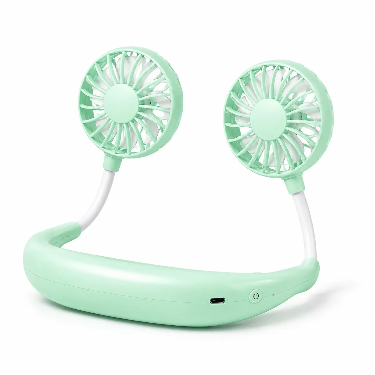 Portable USB Rechargeable Neck Fan With 3 Speeds