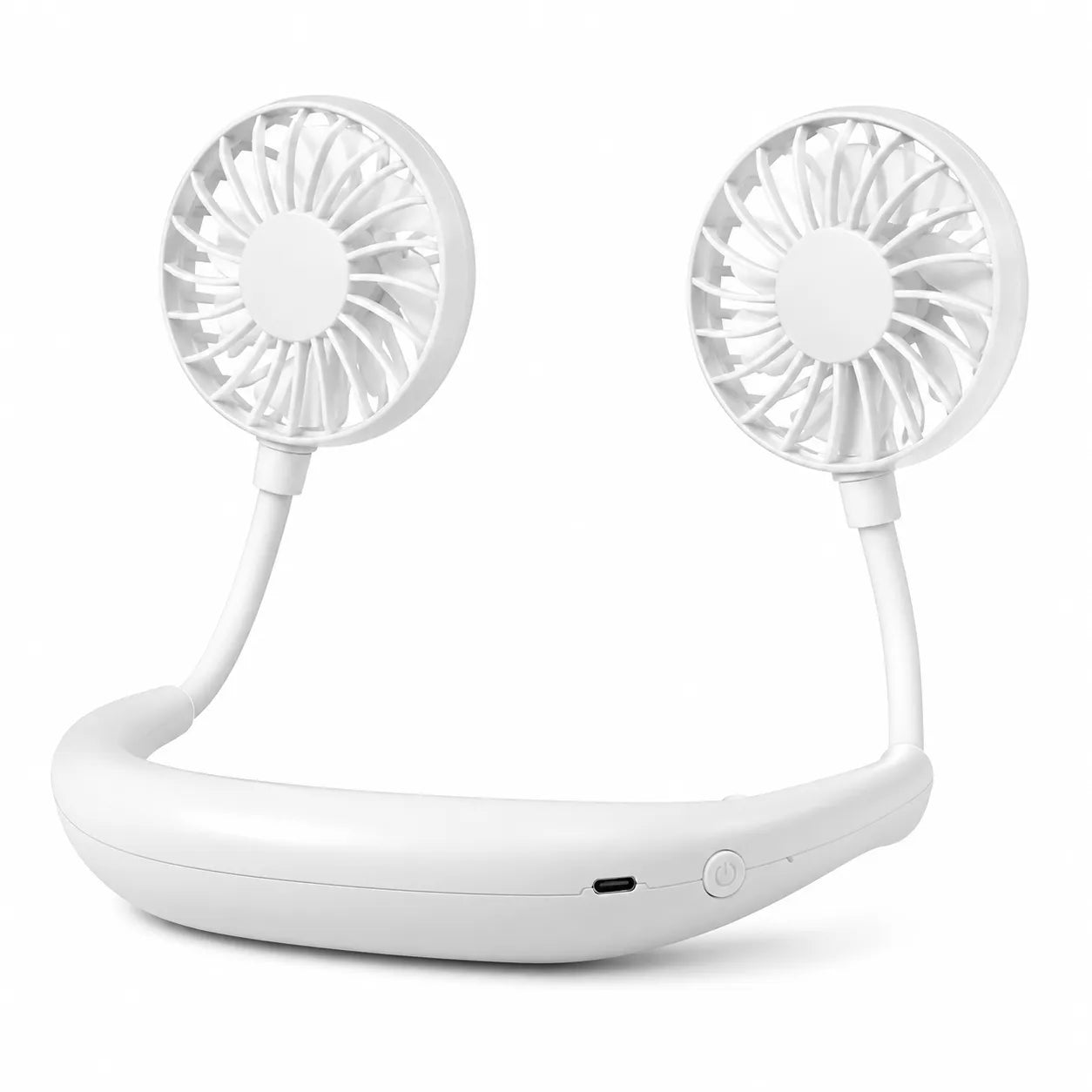 Portable USB Rechargeable Neck Fan With 3 Speeds