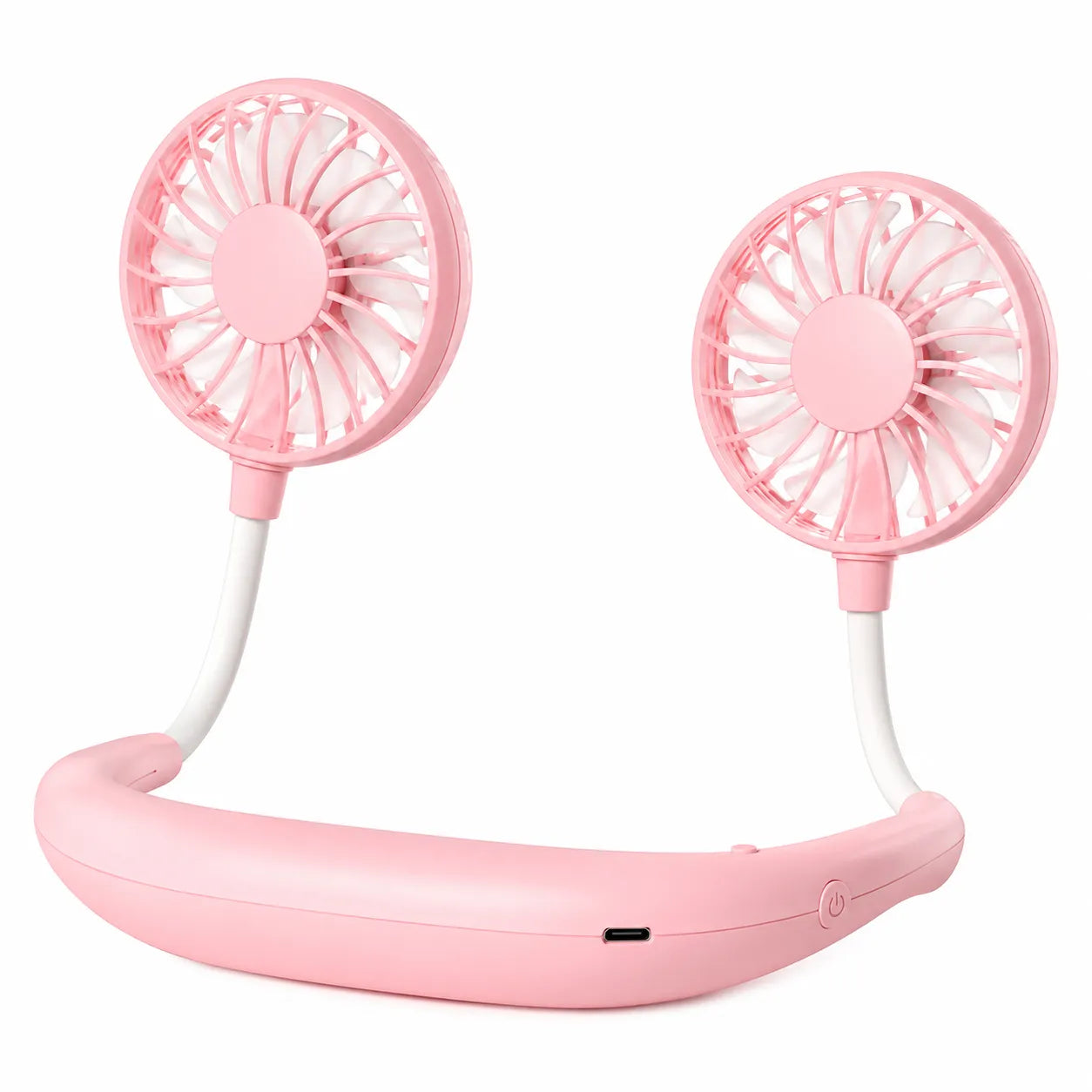Portable USB Rechargeable Neck Fan With 3 Speeds