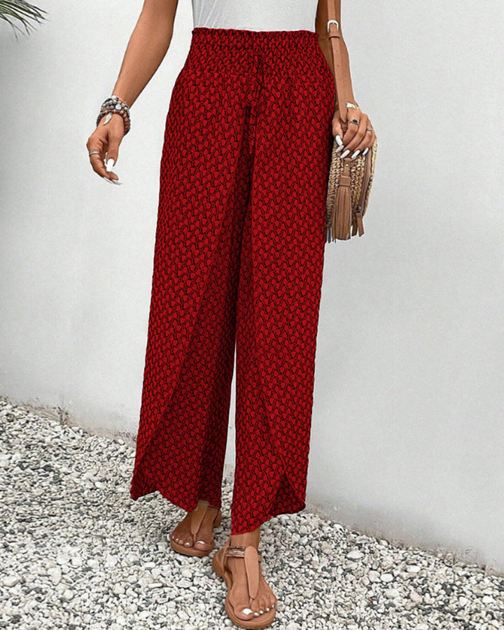 Catherine – Smocked Wide Leg Trousers