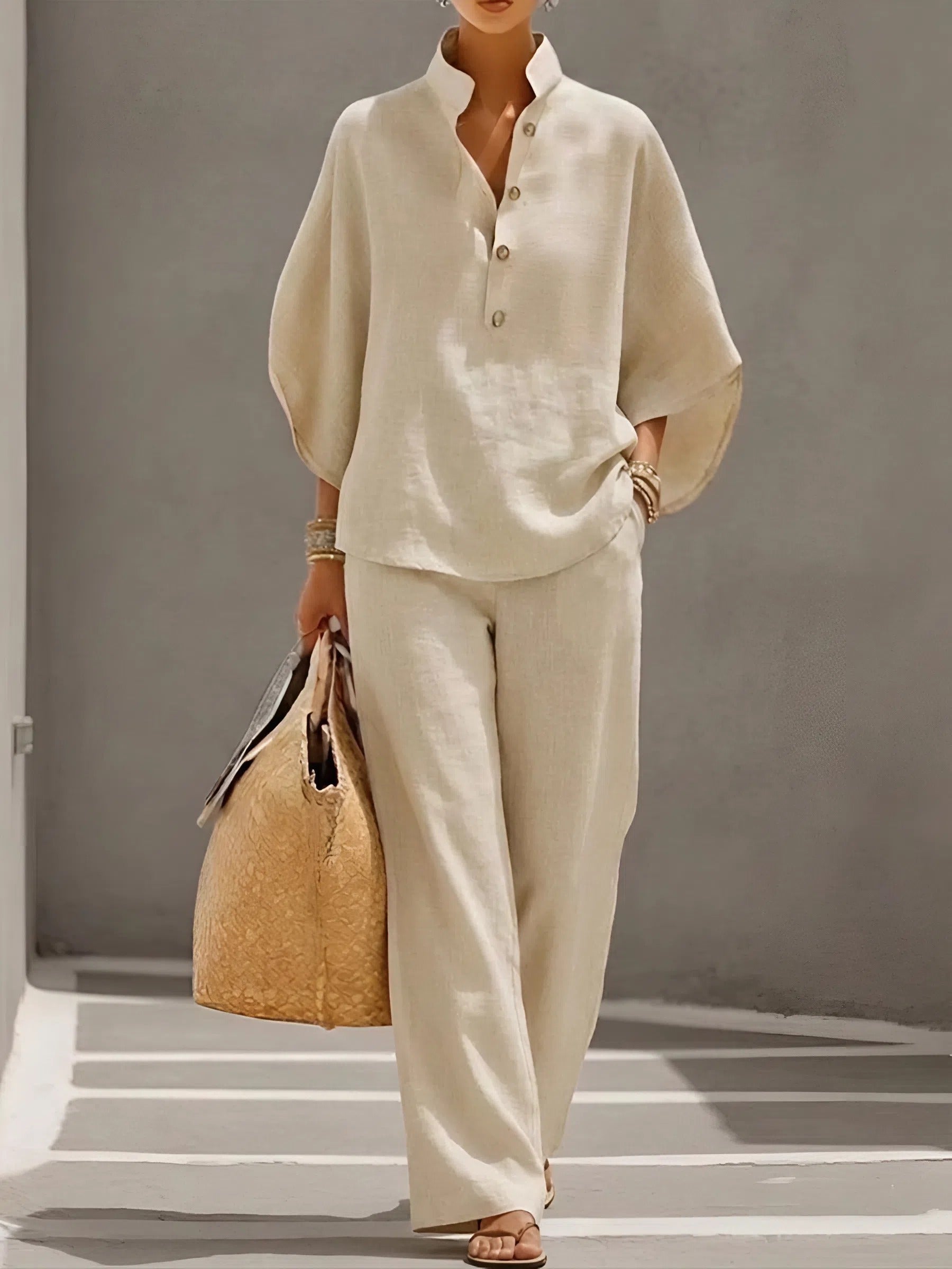 Pauline | Linen Cotton Two-Piece Set