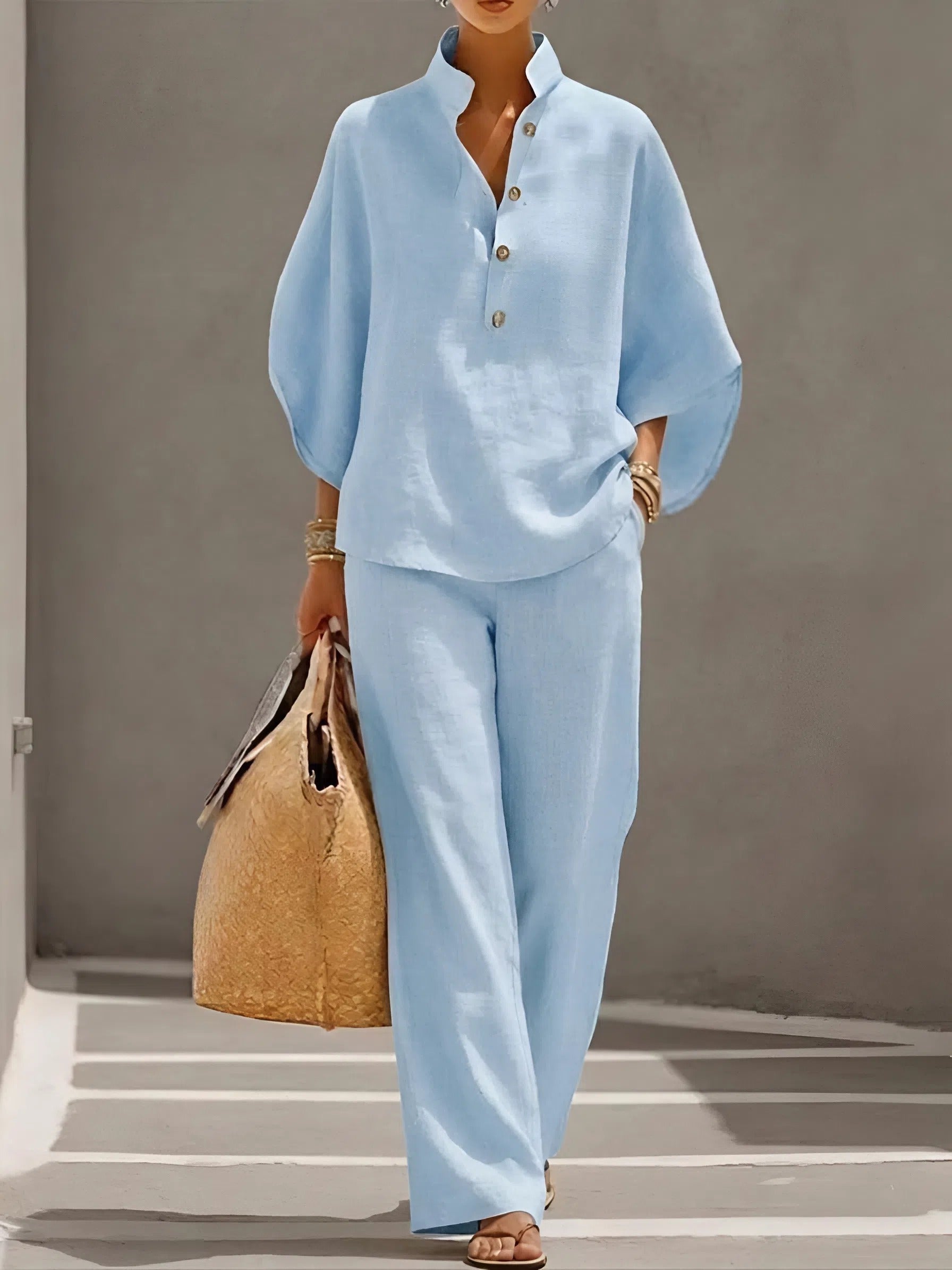 Pauline | Linen Cotton Two-Piece Set