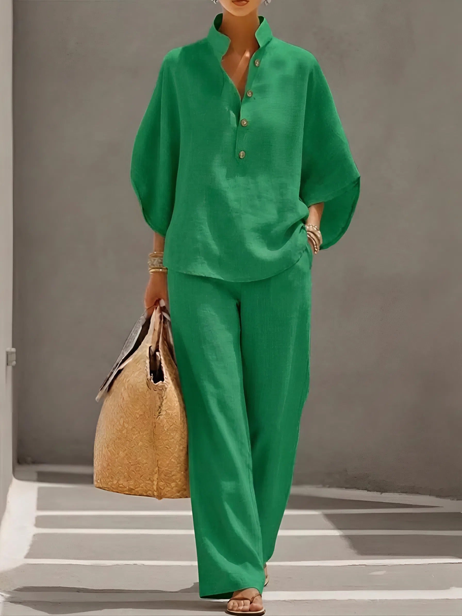 Pauline | Linen Cotton Two-Piece Set