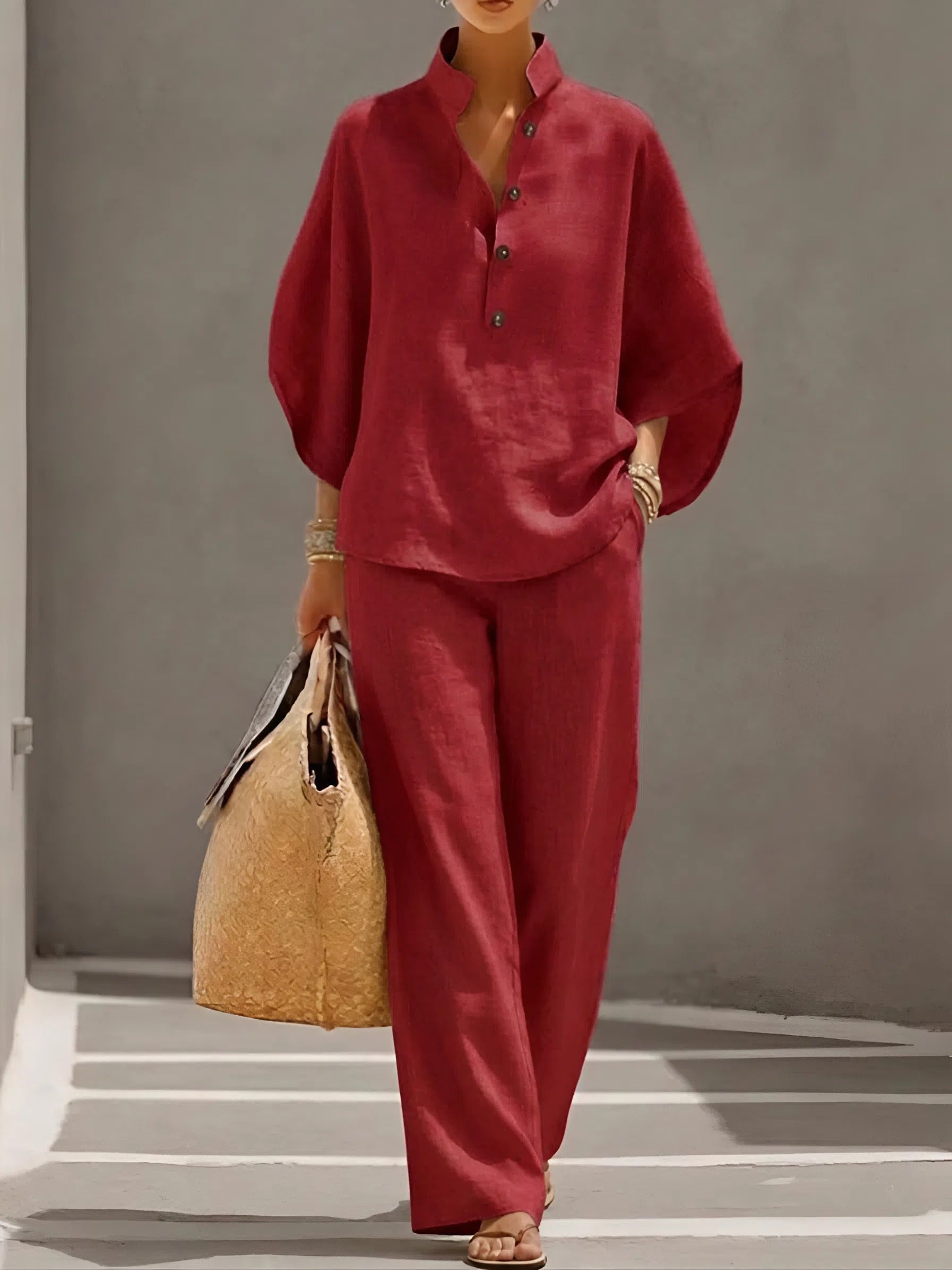 Pauline | Linen Cotton Two-Piece Set