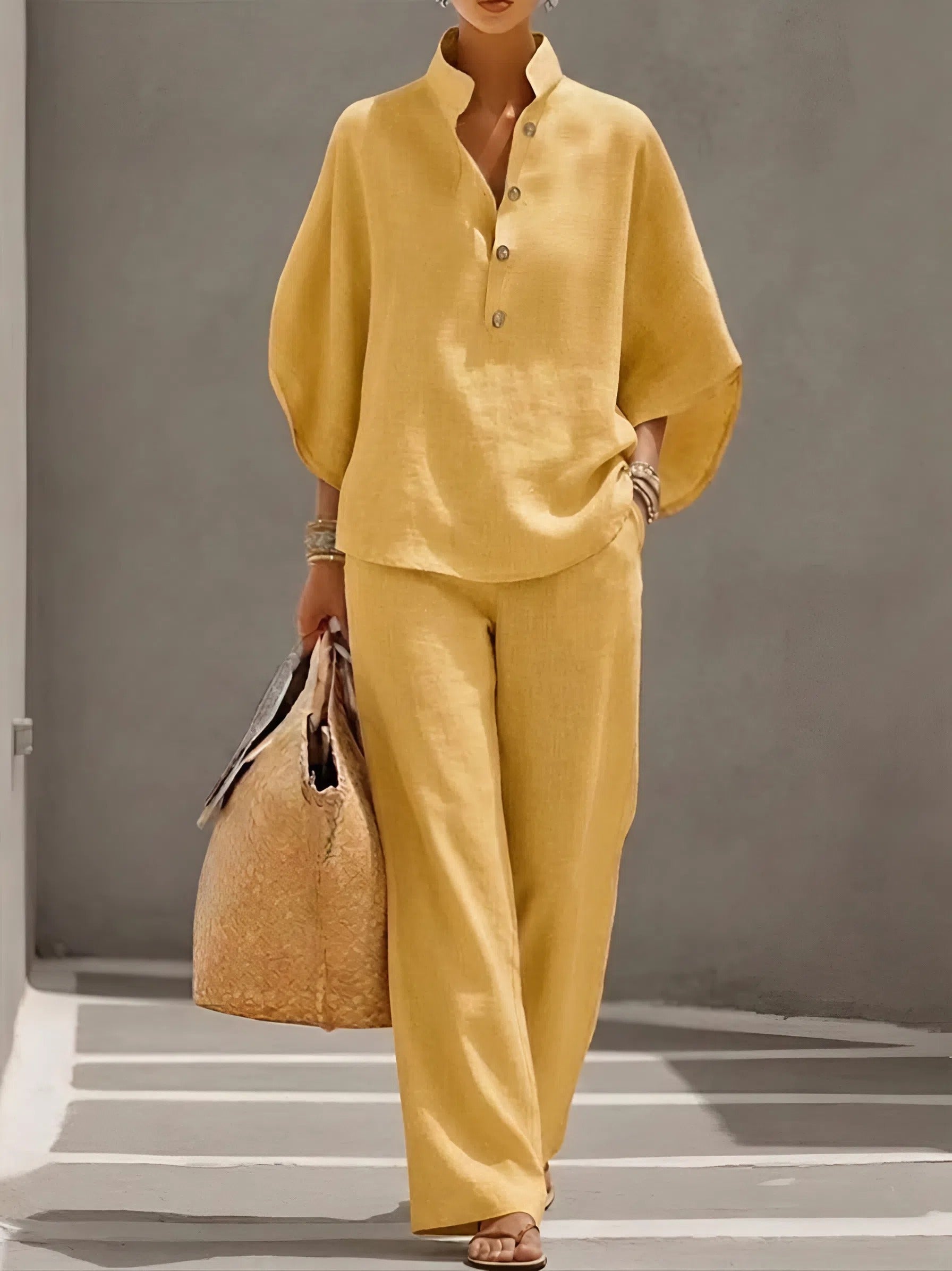 Pauline | Linen Cotton Two-Piece Set