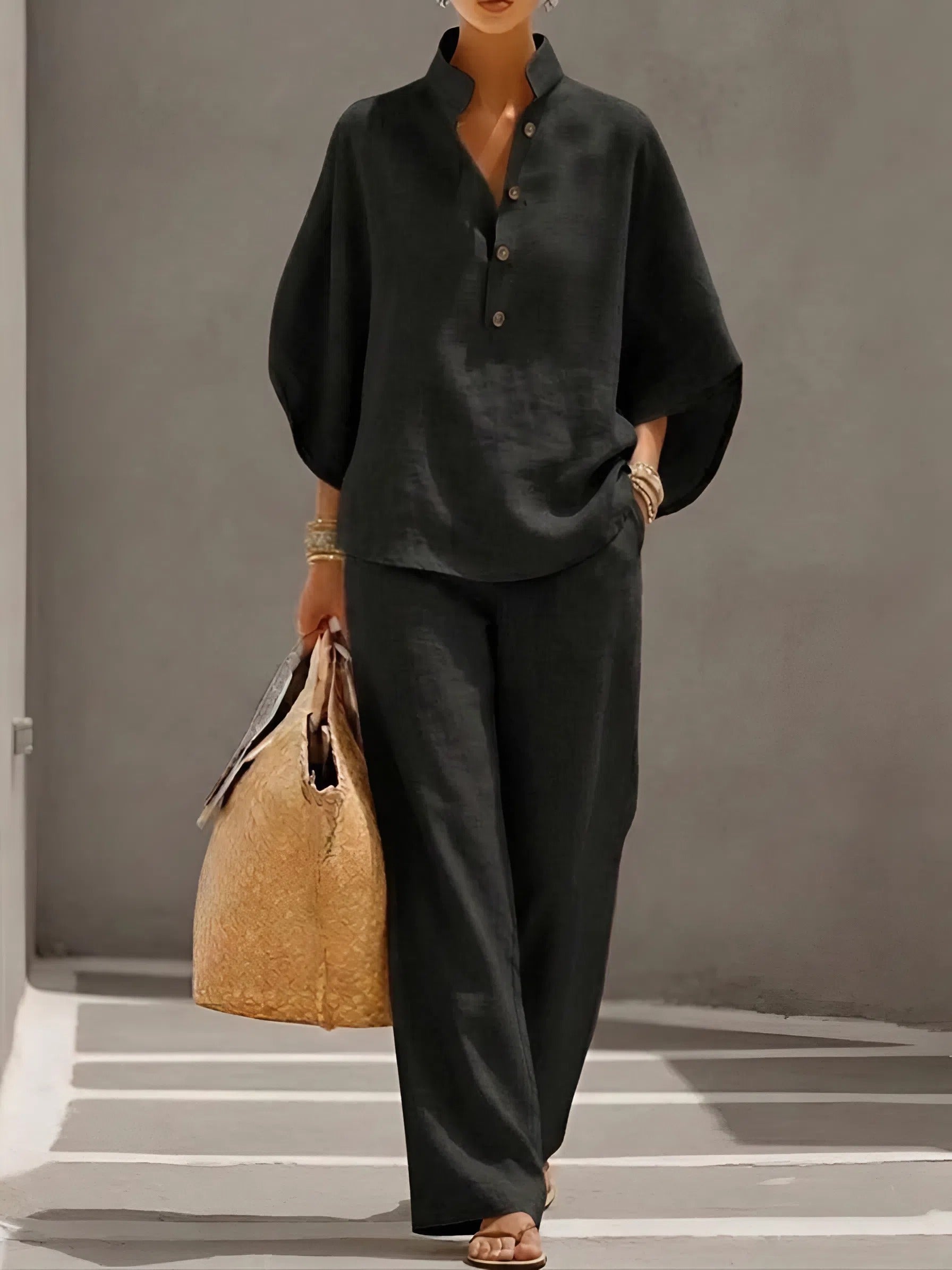 Pauline | Linen Cotton Two-Piece Set